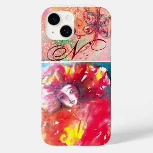 COQUES POUR iPhone MASQUÉRADE VÉNÉTIENNE - MASQUE EN MONOGRAMME ROUGE