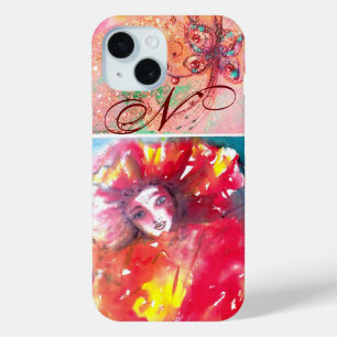 COQUE Case-Mate iPhone MASQUÉRADE VÉNÉTIENNE - MASQUE EN MONOGRAMME ROUGE