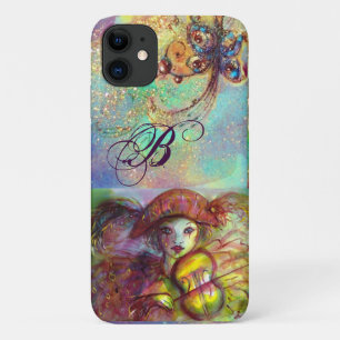 COQUE iPhone 11  MASQUÉRADE VÉNÉTIENNE / MONOGRAMME HARLEQUIN