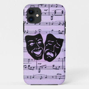 Case-Mate iPhone Case Masques de musique et de théâtre violets