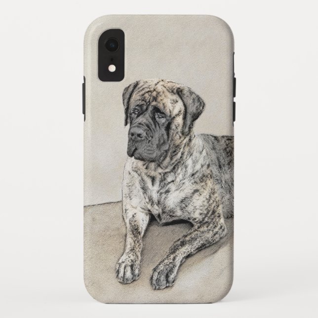 Coques Case-Mate iPhone Mastiff anglais (Brindle) Peinture - Chien Art (Dos)