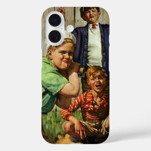 Coques iPhone 16 Match de baseball vintage, enfant garçon joueur de