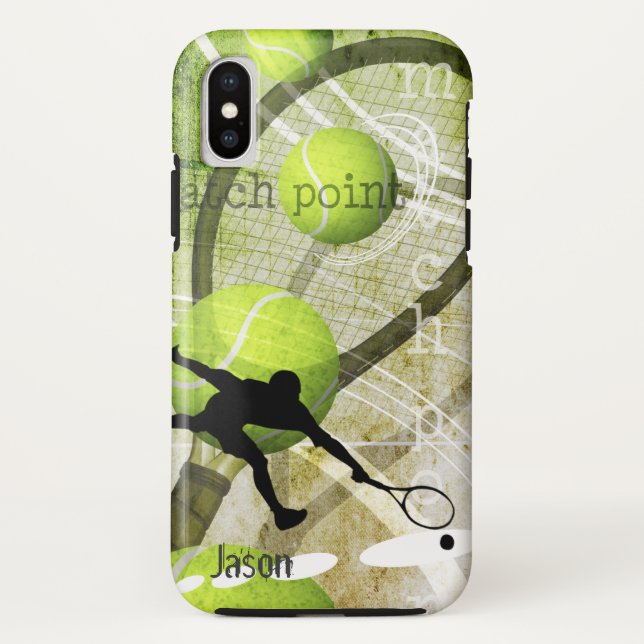Coques Case-Mate iPhone Match Point nom du joueur de tennis masculin (Dos)