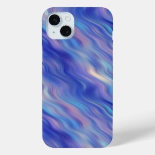 Coque iPhone 15 Mini Matin Glory Blue Wavy Texture