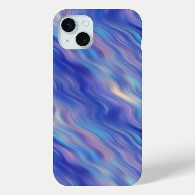 Coques Case-Mate iPhone Matin Glory Blue Wavy Texture (Verso)
