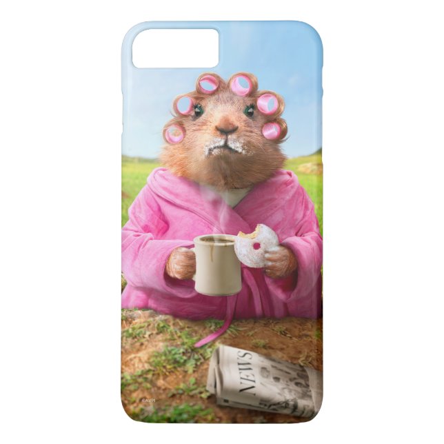 Coques Case-Mate iPhone Matin Groundhog avec le beignet et le café de (Dos)
