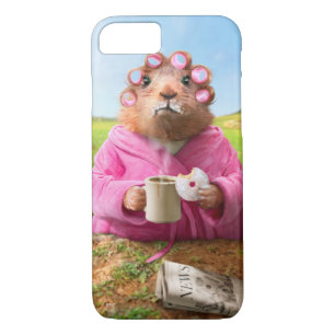 Coque iPhone 8/7 Matin Groundhog avec le beignet et le café de