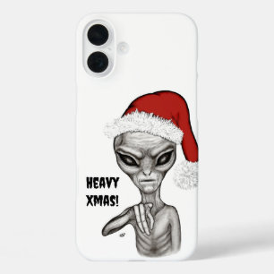 Coque Pour iPhone 16 Plus Mauvais Alien, Lourds Noël !