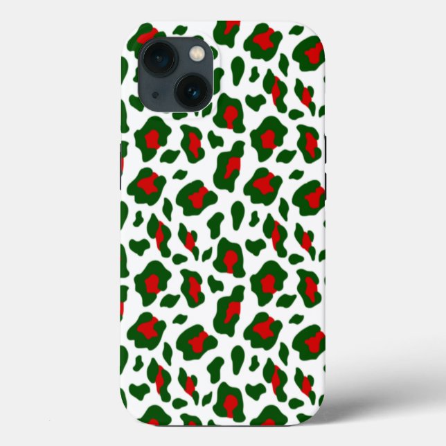 Coques Case-Mate iPhone mauvais empreinte de léopard de noël (Verso)