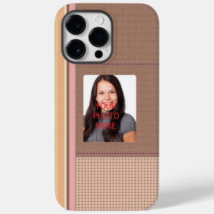 Coque Case-Mate iPhone Mauve Cadre élégant avec photo personnalisée