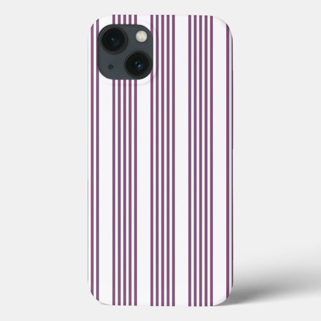Coques Case-Mate iPhone Mauve violet blanc cinq bandes motif (Verso)