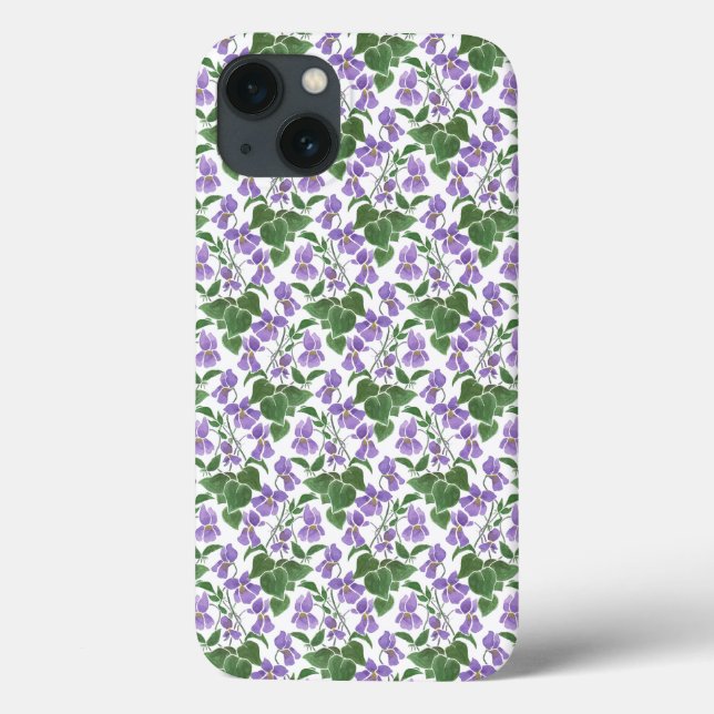 Coques Case-Mate iPhone Mauve Violets sur White Floral iPhone 6 Xtreme Coq (Verso)