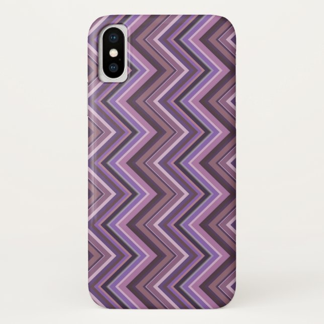Coques Case-Mate iPhone Mauve zigzag stripes (Dos)