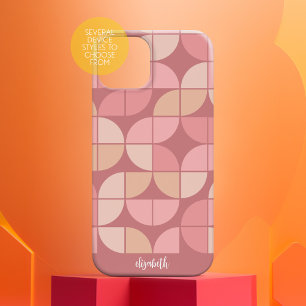 Coque Case-Mate iPhone MCM Mod Cercles Motif rose mauve et rose vif