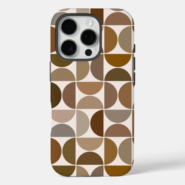 Coques Case-Mate iPhone MCM Semi-cycles Browns+Cream Big Motif (Verso)