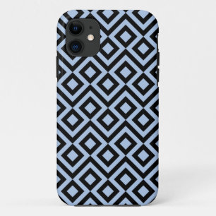 Coque Case-Mate Pour iPhone Méandre bleu-clair et noir