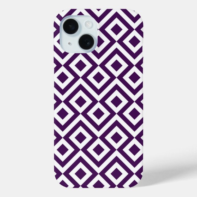 Coques Case-Mate iPhone Meandre violet et blanc (Verso)