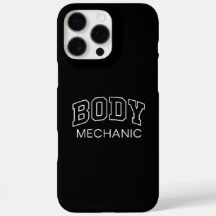 Coque iPhone 16 Pro Max Mécanicien du corps drôle lettrage athlétique Fitn