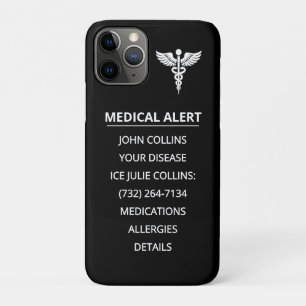 Case-Mate iPhone Case Médaille de téléphone d'alerte médicale d'urgence