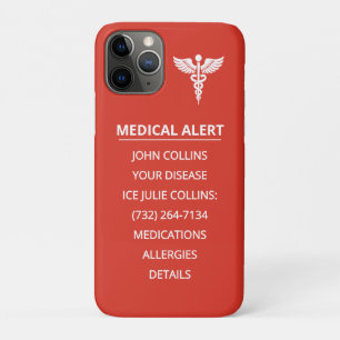 Case-Mate iPhone Case Médaille de téléphone d'alerte médicale personnali