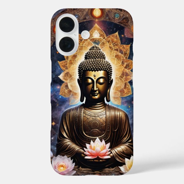 Coques Case-Mate iPhone Médaille enchantée de Bouddha en or et couverture  (Verso)