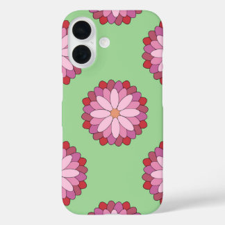Coque Pour iPhone 16 Médaillon asiatique rose pastel Floral