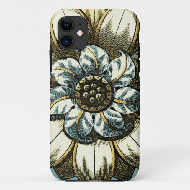 Coques Case-Mate iPhone Médaillon floral fleuri sur l'arrière - plan (Dos)