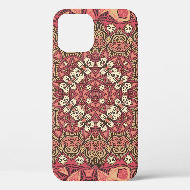 Coques Case-Mate iPhone Médaillon indien, ornement ethnique boho (Verso)