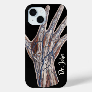 Coque Pour iPhone 15 Médecine Vintage, doigts de la main humaine Anatom