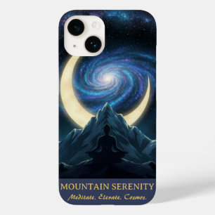 Coque Case-Mate iPhone Méditation Cosmique Sérénité de la Montagne, Lune
