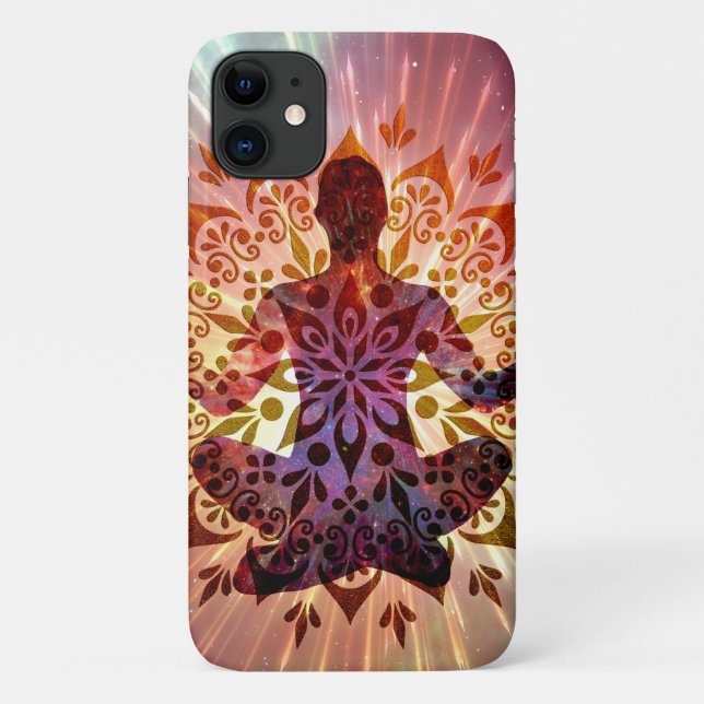 Coques Case-Mate iPhone Méditation de Zen Yoga Lotus Mandala Namaste (Dos)