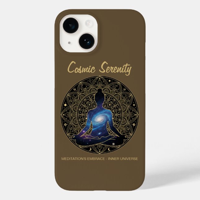 Coques Case-Mate iPhone Méditation Sérénité Cosmique – Mandala Galaxie  (Verso)