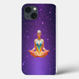 Case-Mate iPhone Case Méditer femme & ciel étoilé violet