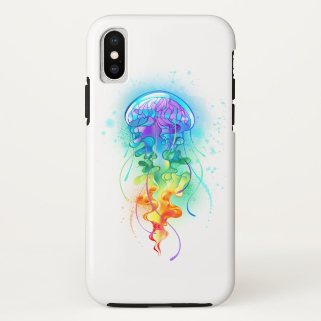 Coques Case-Mate iPhone Méduse arc-en-ciel (Dos)