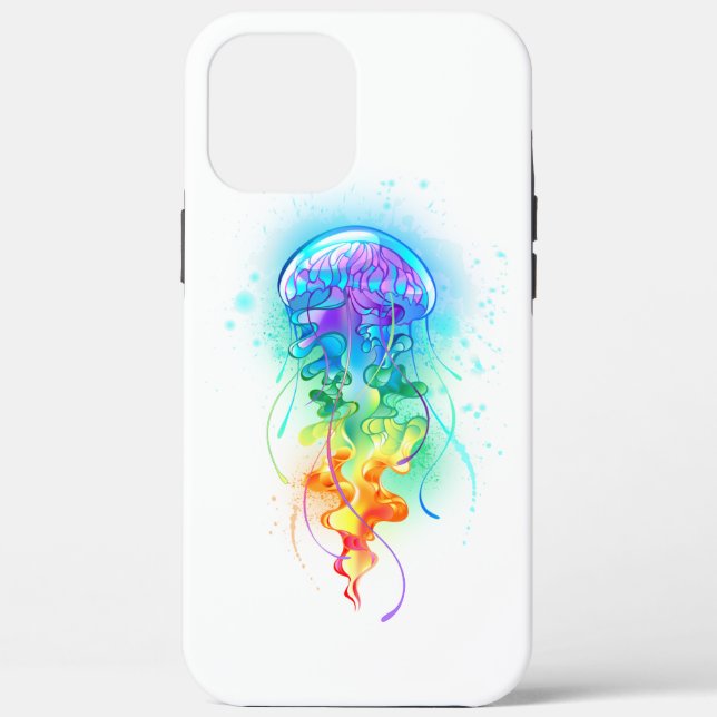 Coques Case-Mate iPhone Méduse arc-en-ciel (Verso)