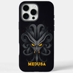 Coque iPhone 16 Pro Max Méduse en colère Noire