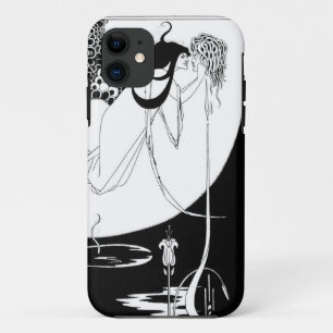 Coque iPhone 11 Méduse - Solome Audbrey Beardsley noir et blanc
