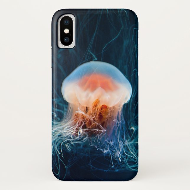 Coques Case-Mate iPhone Méduse sous l'eau - Luminosité foncée (Dos)