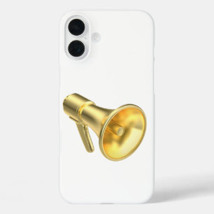 Coque Pour iPhone 16 Plus mégaphone d'or