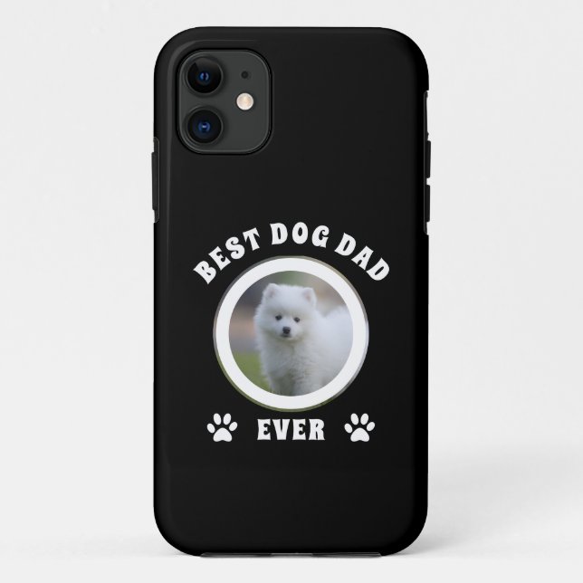 Coques Case-Mate iPhone Meilleur Chien Papa Jamais Personnalisé Photo Pers (Dos)