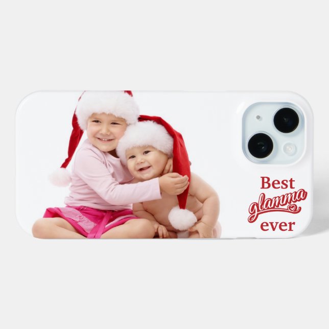 Coques Case-Mate iPhone Meilleur Glamma Jamais photo horizontale rouge/bla (Verso (horizontal))