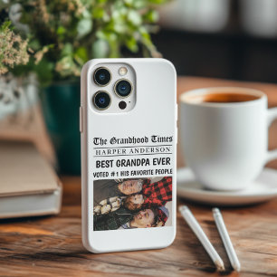 Coque iPhone 16 Pro Meilleur grand-père Jamais personnalisé photo de j