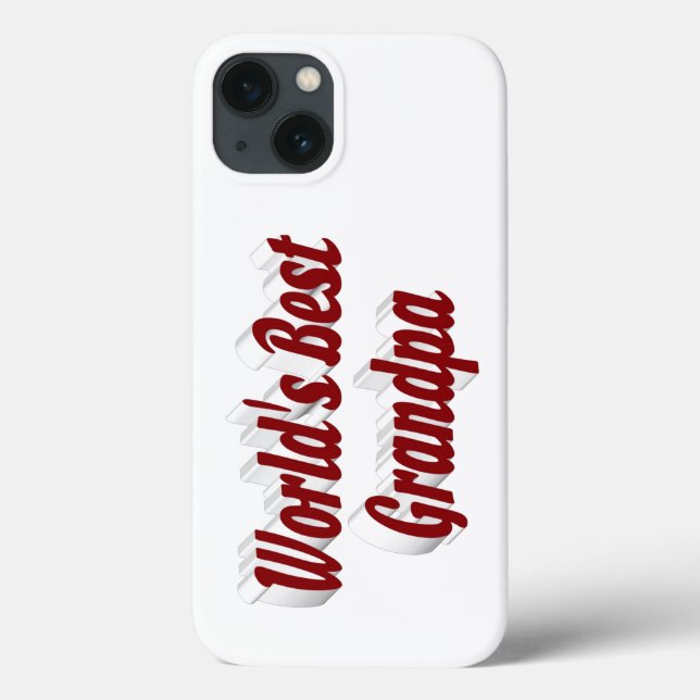 Coques Case-Mate iPhone Meilleur grand-père texte bourgogne (Verso)