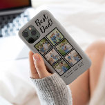 Coque Case-Mate iPhone Meilleur papa ! 6 Photo Collage moderne gris clair<br><div class="desc">Police de script de meilleur papa avec 6 emplacements photo de famille avec un message personnalisé pour votre papa numéro 1.</div>