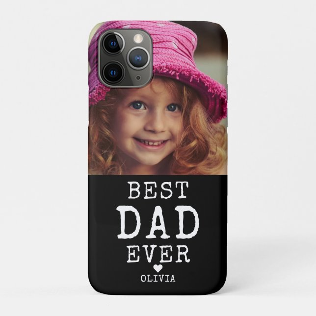 Coques Case-Mate iPhone Meilleur papa jamais une photo personnalisée (Dos)