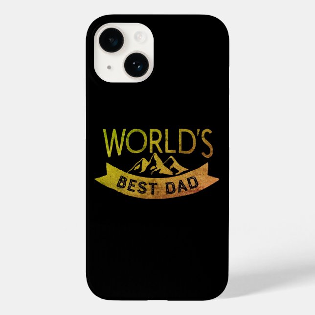 Coques Case-Mate iPhone Meilleur papa or et noir du monde (Verso)