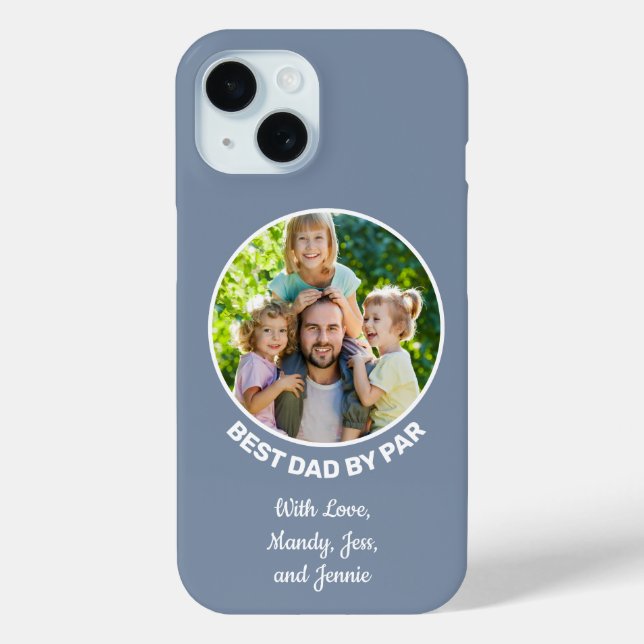 Coques Case-Mate iPhone Meilleur Papa Par Par Golf Dit Photo Personnalisée (Verso)