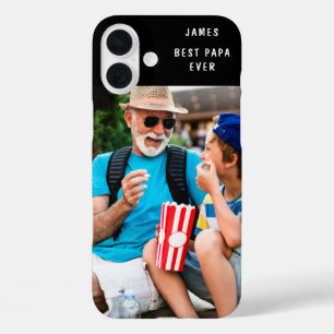 Coque Pour iPhone 16 Plus Meilleur Papa Personnalisé Photo Nom
