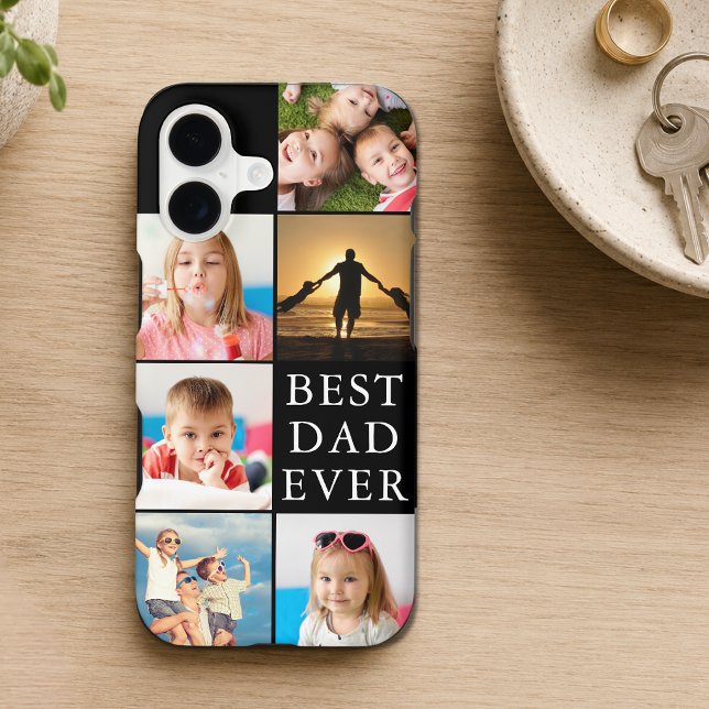 Coques Case-Mate iPhone MEILLEUR PÈRE JAMAIS 6 Collage de photos (Créateur téléchargé)