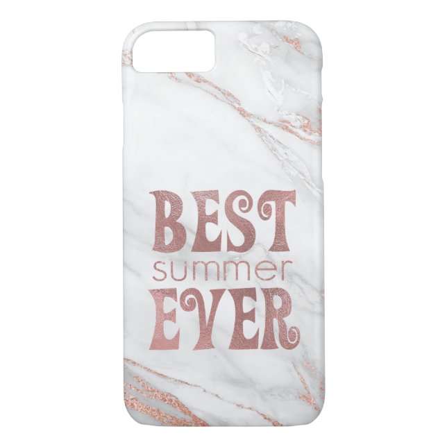 Coques Case-Mate iPhone Meilleur texte d'or Rose jamais été sur le marbre (Dos)